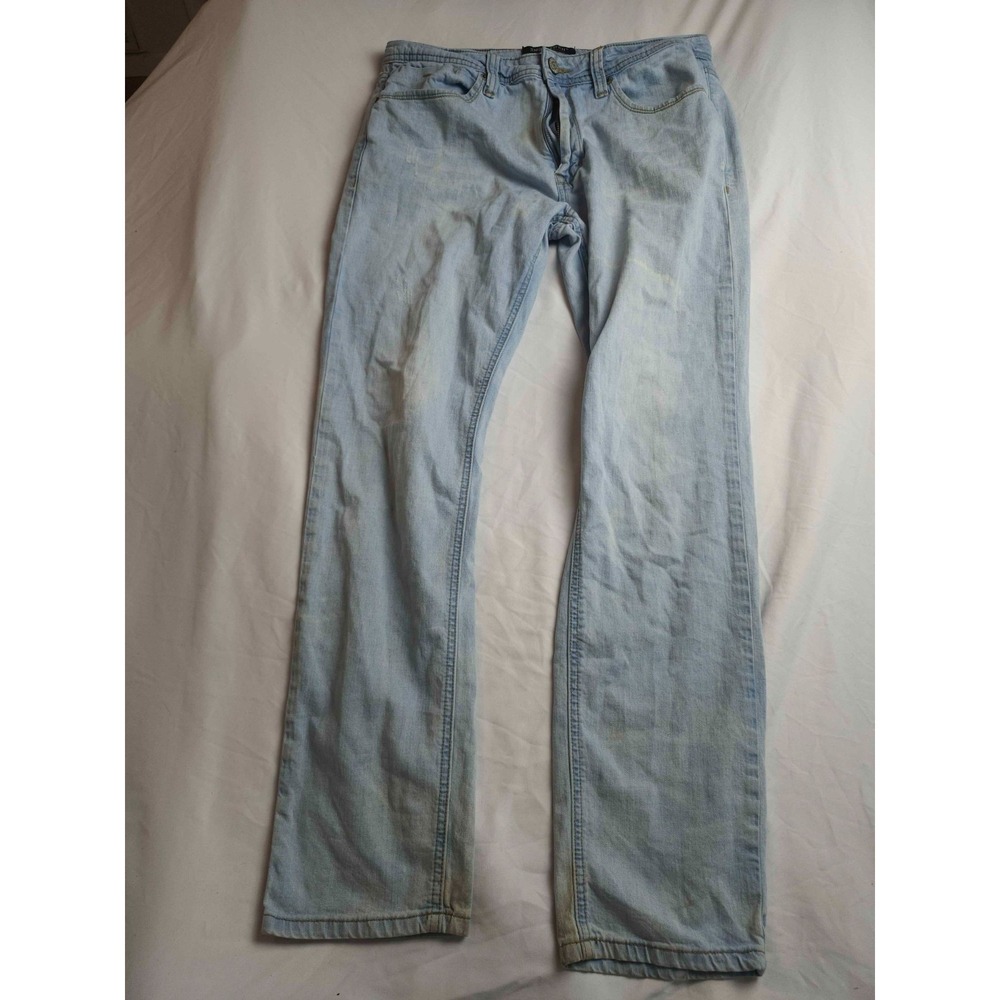 Smoke & Ash Jeans Mens Size 32X30 Blue Light Wash Denim Straight Pockets Casual
